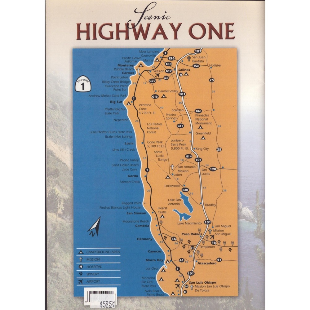 Scenic Highway One Coast Highway of Dreams California Big Sur Booklet 2000 - Picture 2 of 3